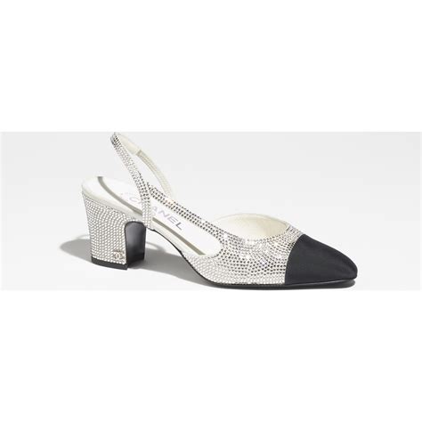 slingback chanel strass|Chanel slingback pumps.